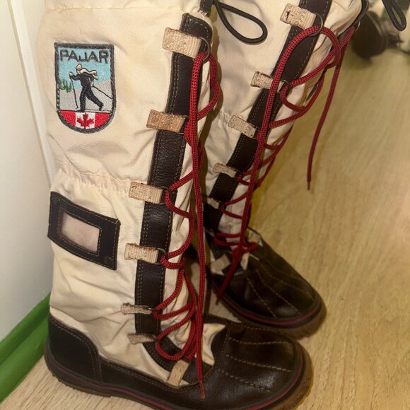 Pajar Boots US 7-7.5 Lace Up Sherpa Lined Tall Winter Snow EUR 38 - Picture 3 of 7